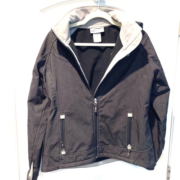 Free Country Black Water-Resistant Women’s Large Spring Jacket | Fleece lining - Picture 2 of 7